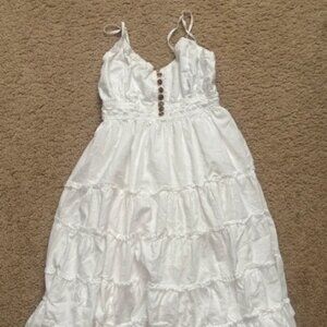 White maxi dress